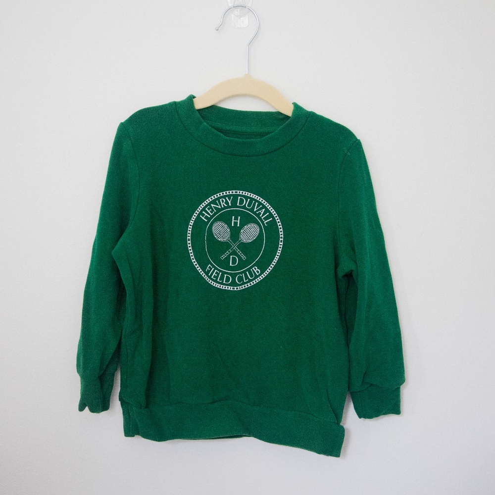 SOLD Henry Duvall Boys Sweater Green Field Club